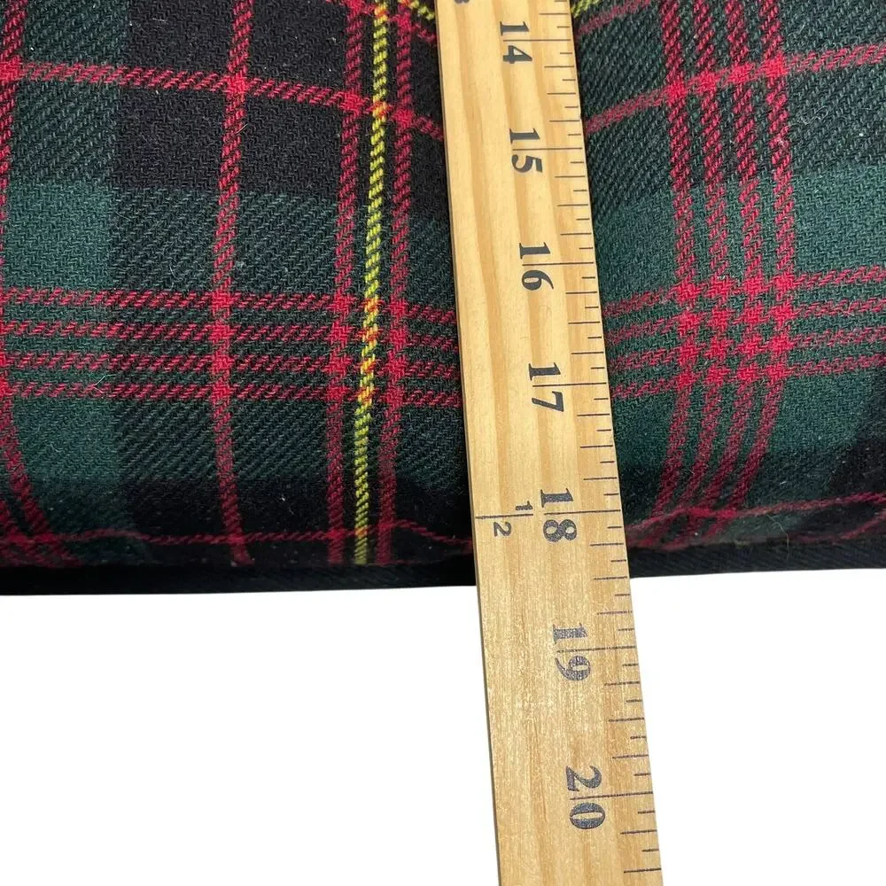 Lauren Ralph Lauren Plaid Throw Pillows Rare Down Insert Wool Blend Covers 18